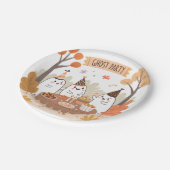 ハロウィーン幽霊パーティーかわいい漫画 ペーパープレート (アングル)