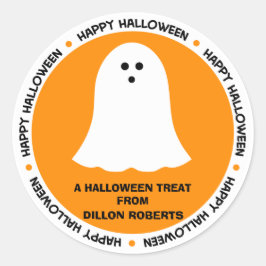 ハロウィーン幽霊パーティーの好意 ラウンドシール