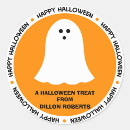 ハロウィーン幽霊パーティーの好意 ラウンドシール