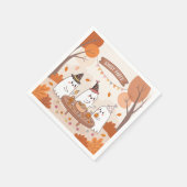 ハロウィーン幽霊パーティー スタンダードカクテルナプキン (角)