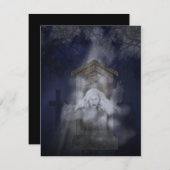 ハロウィーン幽霊パーティー 招待状 (正面/裏面)