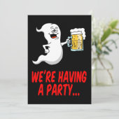 ハロウィーン幽霊ビールパン招待状 招待状 (スタンド正面)