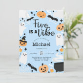 ハロウィーン幽霊ファイブはVibe 5th誕生日パーティー 招待状 (スタンド正面)