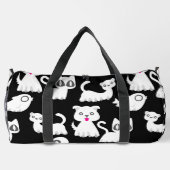 ハロウィーン幽霊フェレットドッグブラック ダッフルバッグ (裏面)