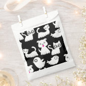 ハロウィーン幽霊フェレットドッグブラック フェイバーバッグ (クリップ留めされた状態)