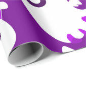 ハロウィーン幽霊フェレット犬パープル ラッピングペーパー (ロールコーナー)