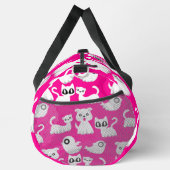 ハロウィーン幽霊フェレット犬ピンク ダッフルバッグ (右)