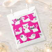 ハロウィーン幽霊フェレット犬ピンク フェイバーバッグ (クリップ留めされた状態)