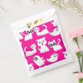 ハロウィーン幽霊フェレット犬ピンク フェイバーバッグ (封をした状態)