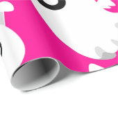 ハロウィーン幽霊フェレット犬ピンク ラッピングペーパー (ロールコーナー)