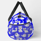 ハロウィーン幽霊フェレット犬ブルー ダッフルバッグ (右)