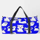 ハロウィーン幽霊フェレット犬ブルー ダッフルバッグ (裏面)