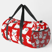ハロウィーン幽霊フェレット犬レッド ダッフルバッグ (右コーナー)