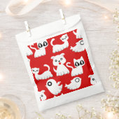 ハロウィーン幽霊フェレット犬レッド フェイバーバッグ (クリップ留めされた状態)