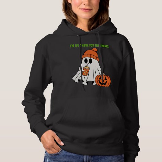 ハロウィーン幽霊フード付きスウェットシャツ パーカ (正面)