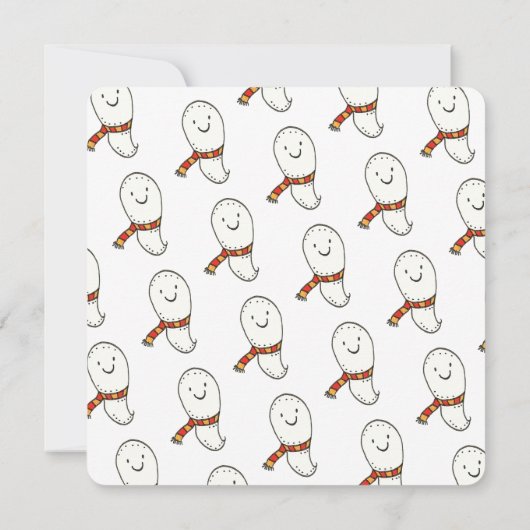 ハロウィーン幽霊ブトデイ誕生日招待状 招待状 (裏面)