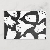 ハロウィーン幽霊ブラックおむつラッフルベビーシャワー エンクロージャーカード (裏面)