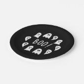 ハロウィーン幽霊ブー ペーパープレート (アングル)