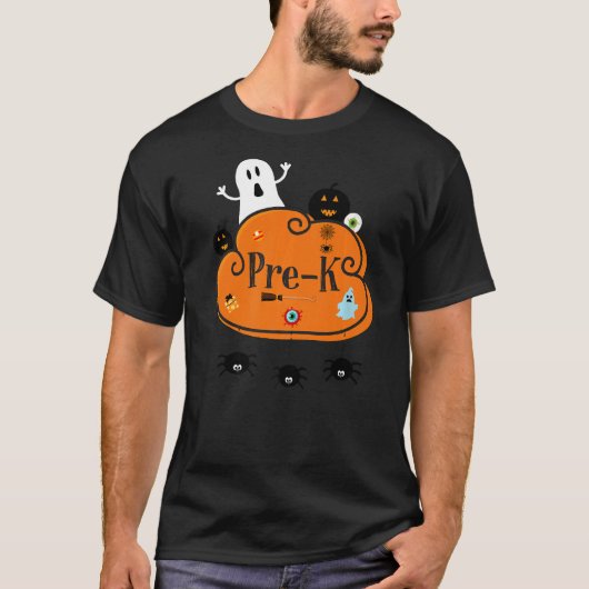 ハロウィーン幽霊プレK Tシャツ (正面)