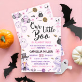 ハロウィーン幽霊ベビーガールシャワーパーティー 招待状