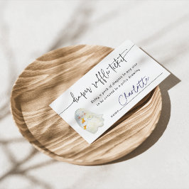 ハロウィーン幽霊ベビーシャワーおむつラッフルチケット エンクロージャーカード