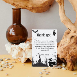 ハロウィーン幽霊ベビーシャワーサンキューカード 招待状