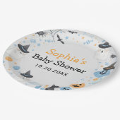 ハロウィーン幽霊ベビーシャワーパーティー ペーパープレート (アングル)