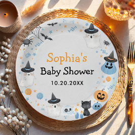 ハロウィーン幽霊ベビーシャワーパーティー ペーパープレート