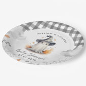 ハロウィーン幽霊ベビーシャワー ペーパープレート (アングル)