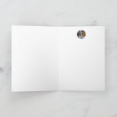 ハロウィーン幽霊マウスヴィンテージマスクウォーターカラーアート カード (内部)