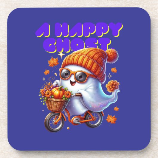 ハロウィーン幽霊ミルクティコースター コースター (正面)