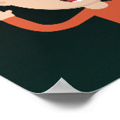 ハロウィーン幽霊ムーンこうもりイラストレーションポスター ポスター (角)