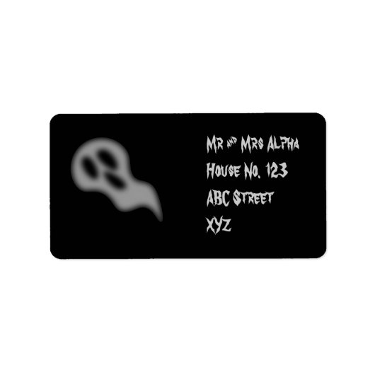 ハロウィーン幽霊ラベル ラベル (正面)