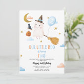 ハロウィーン幽霊リトルブスポオクタキュラー誕生日 招待状 (スタンド正面)