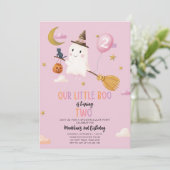 ハロウィーン幽霊リトルブスポオクタキュラー誕生日 招待状 (スタンド正面)