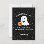 ハロウィーン幽霊リトルブセカンド誕生日 サンキューカード (正面)