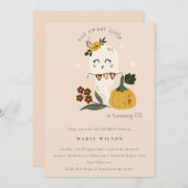 ハロウィーン幽霊リトルブニーエイジ誕生日招待状 サンキューカード (正面/裏面)