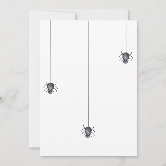 ハロウィーン幽霊リトルブベビーシャワー招待状 招待状 (裏面)