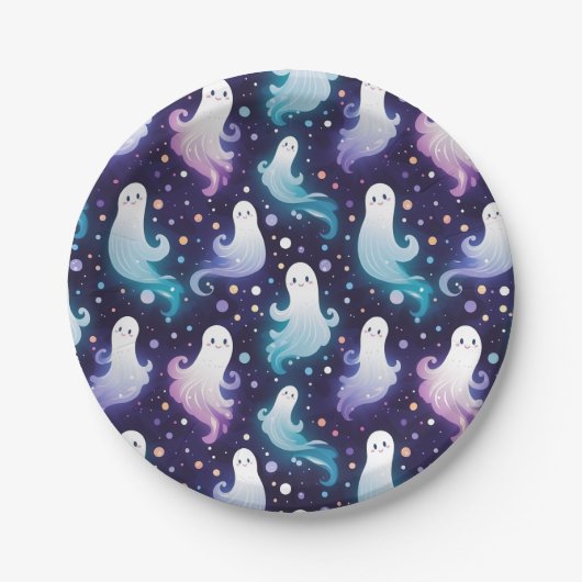ハロウィーン幽霊リトルブー！ ペーパープレート (正面)