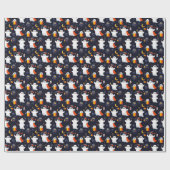 ハロウィーン幽霊ルーマニア国旗の色 ラッピングペーパー (フラット)