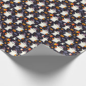 ハロウィーン幽霊ルーマニア国旗の色 ラッピングペーパー (角)