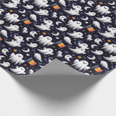 ハロウィーン幽霊ルーマニア国旗の色 ラッピングペーパー (角)