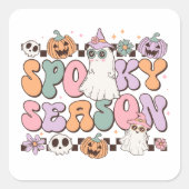 ハロウィーン幽霊不気味シーズン スクエアシール (正面)