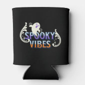 ハロウィーン幽霊不気味ビベスタイポグラフィレタリング 缶クーラー (裏面)