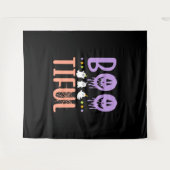 ハロウィーン幽霊仮装の男性女性おもしろい タペストリー (正面(横))