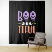 ハロウィーン幽霊仮装の男性女性おもしろい タペストリー (インサイチュ)