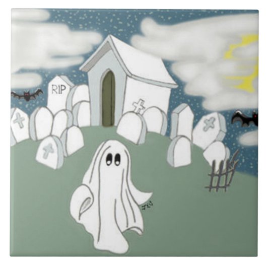 ハロウィーン幽霊墓地シフト タイル (正面)