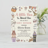 ハロウィーン幽霊少しブーは赤ちゃんシャワーが必要 招待状 (スタンド正面)