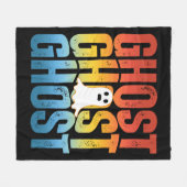 ハロウィーン幽霊幽霊幽霊 フリースブランケット (正面(横))