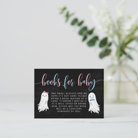 ハロウィーン幽霊性別リビールブックリクエスト エンクロージャーカード (スタンド正面)